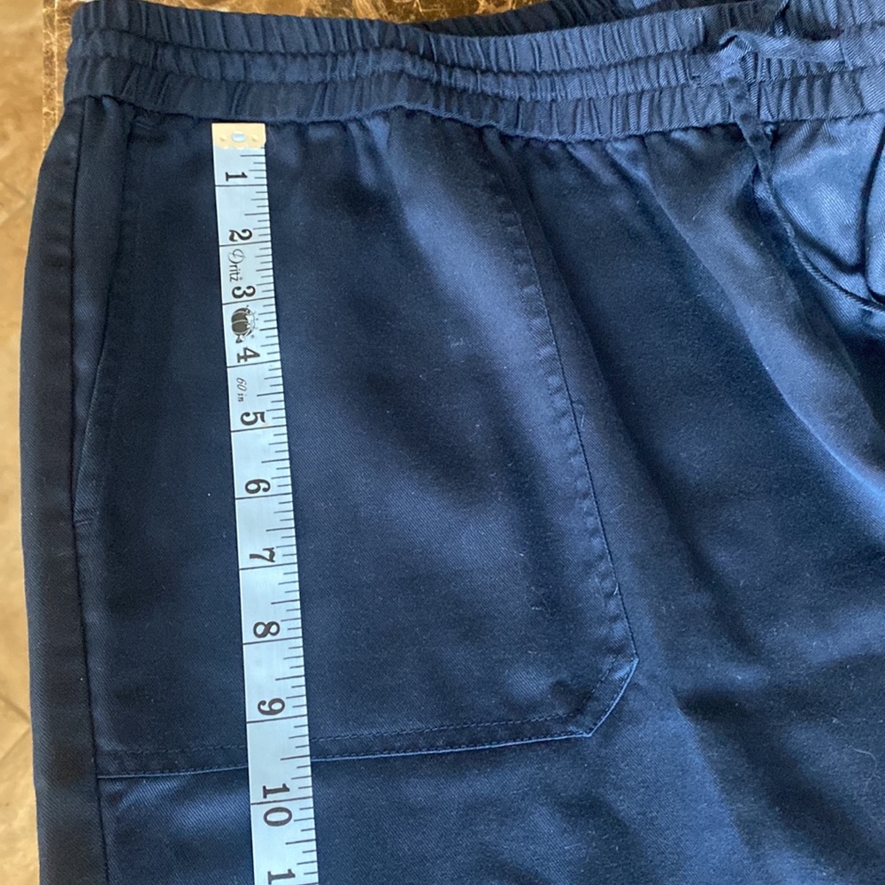 Lauren Ralph Lauren, Sz 20W, Dark Navy Blue Elastic Waste w/ tie wrap, 4-pockets - Picture 12 of 16